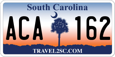 SC license plate ACA162
