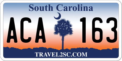 SC license plate ACA163