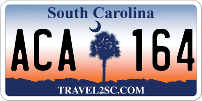 SC license plate ACA164