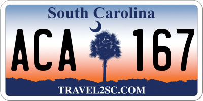 SC license plate ACA167