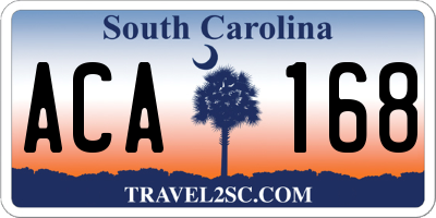 SC license plate ACA168