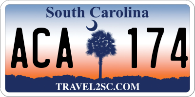 SC license plate ACA174