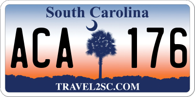 SC license plate ACA176
