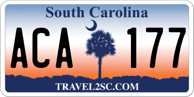 SC license plate ACA177
