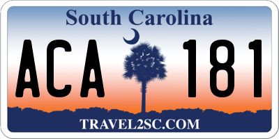 SC license plate ACA181