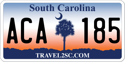 SC license plate ACA185