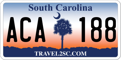 SC license plate ACA188
