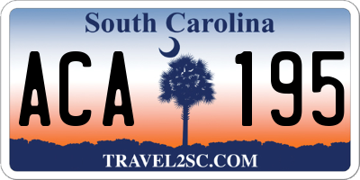 SC license plate ACA195