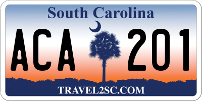 SC license plate ACA201