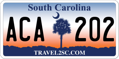 SC license plate ACA202