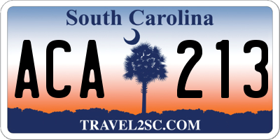 SC license plate ACA213