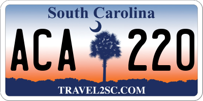 SC license plate ACA220