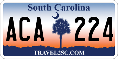 SC license plate ACA224
