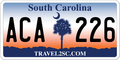 SC license plate ACA226