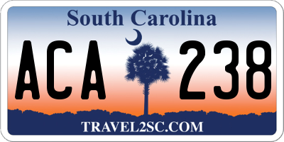 SC license plate ACA238