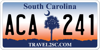 SC license plate ACA241