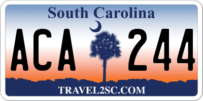 SC license plate ACA244