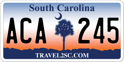 SC license plate ACA245