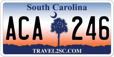 SC license plate ACA246