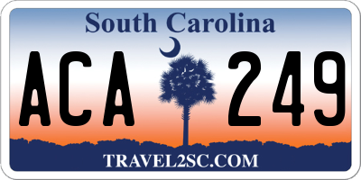 SC license plate ACA249