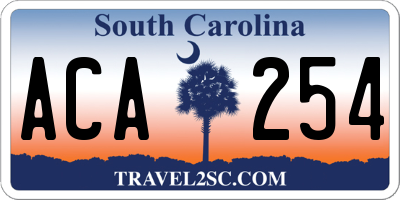 SC license plate ACA254