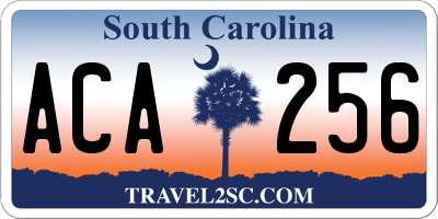 SC license plate ACA256