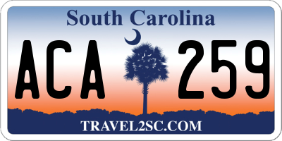 SC license plate ACA259