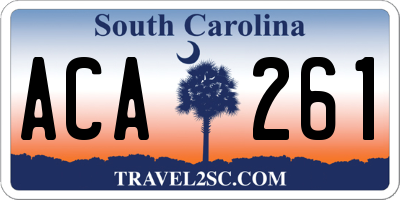 SC license plate ACA261