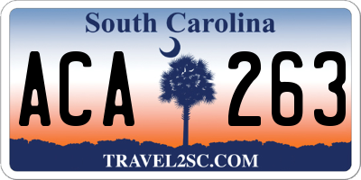 SC license plate ACA263