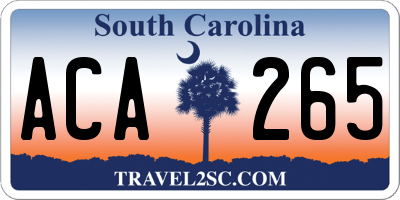 SC license plate ACA265