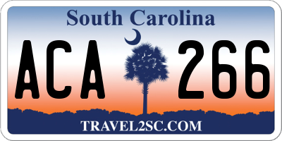 SC license plate ACA266