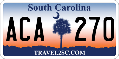 SC license plate ACA270