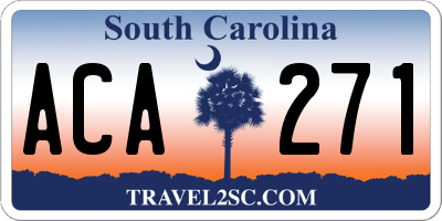 SC license plate ACA271