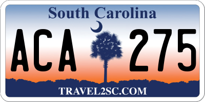 SC license plate ACA275