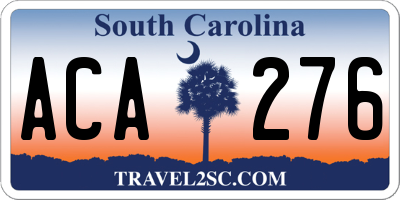 SC license plate ACA276