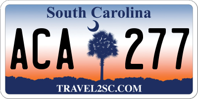 SC license plate ACA277