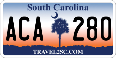 SC license plate ACA280
