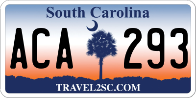 SC license plate ACA293