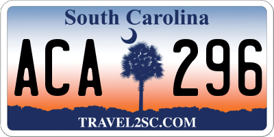 SC license plate ACA296