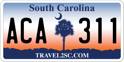 SC license plate ACA311