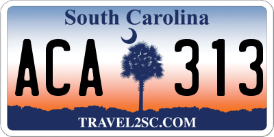 SC license plate ACA313