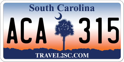 SC license plate ACA315