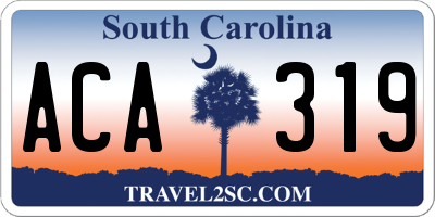 SC license plate ACA319