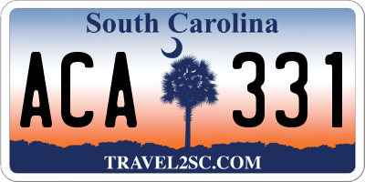 SC license plate ACA331