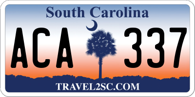 SC license plate ACA337