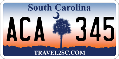 SC license plate ACA345