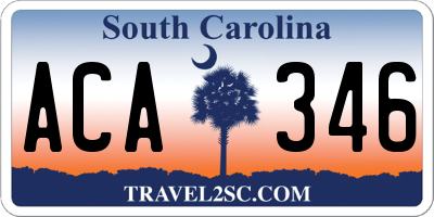 SC license plate ACA346