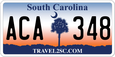 SC license plate ACA348