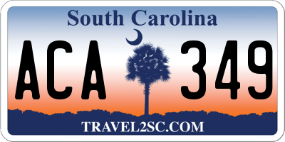SC license plate ACA349