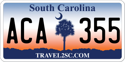 SC license plate ACA355